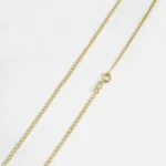 Cadena Cubana Plana Diamantada 45 cm en Oro Laminado 18k | Qurimaki