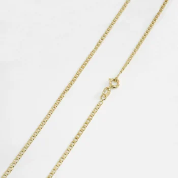 Cadena Cubana Plana Diamantada 45 cm en Oro Laminado 18k | Qurimaki