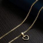 Cadena Cubana Plana Diamantada 45 cm en Oro Laminado 18k | Qurimaki