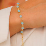 Pulsera Blue Dream 16 cm + Extensor en Oro Laminado de 18k | Qurimaki