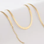 Cadena Tejido Egipcio 4 mm con Extensor en Oro Laminado de 18k | Qurimaki