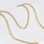 Cadena Caracol Gruesa 3 mm 65 cm en Oro Laminado de 18k | Qurimaki