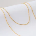 Cadena Lazo Diamantado 1.7 mm 65 cm en Oro Laminado de 18k | Qurimaki