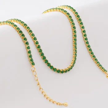 Cadena con Circonias 45 cm en Oro Laminado de 18k | Qurimaki