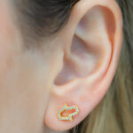 ✨ Arete Mano Hamsa con Circonias en Oro Laminado de 18k | Qurimaki