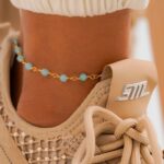 Tobillera Blue Dream 23 cm + Extensor en Oro Laminado de 18k | Qurimaki