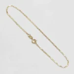 Tobillera Escalera Delgada Plana Lisa 24.5 cm en Oro Laminado de 18k | Qurimaki