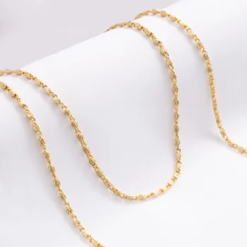 Cadena Caracol Gruesa 45 cm en Oro Laminado de 18k | Qurimaki