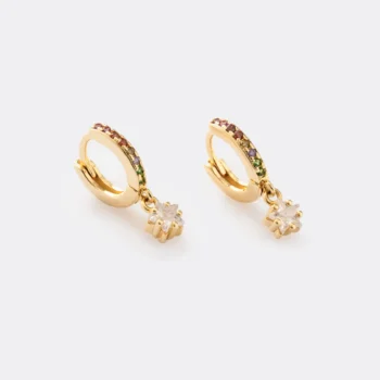 Arete Rainbow Star en Oro Laminado de 18k | Qurimaki