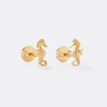 Arete Caballito de Mar en Oro Laminado de 18k | Qurimaki
