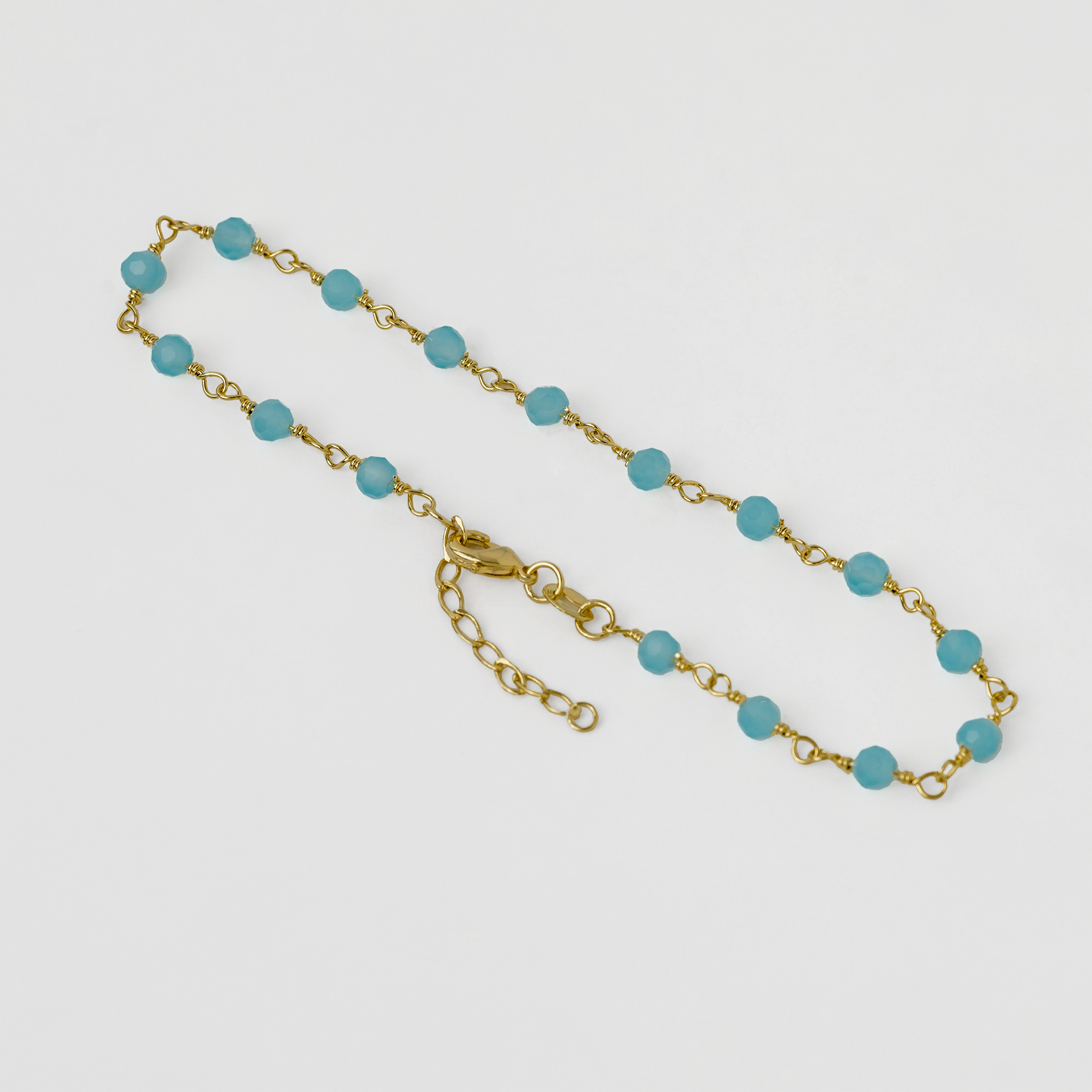 Tobillera Blue Dream 23 cm + Extensor en Oro Laminado de 18k | Qurimaki Tobillera Blue Dream 23 cm + Extensor en Oro Laminado de 18k | Qurimaki