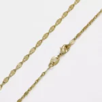 Cadena Espejo Cuadrada 45 cm en Oro Laminado de 18k | Qurimaki